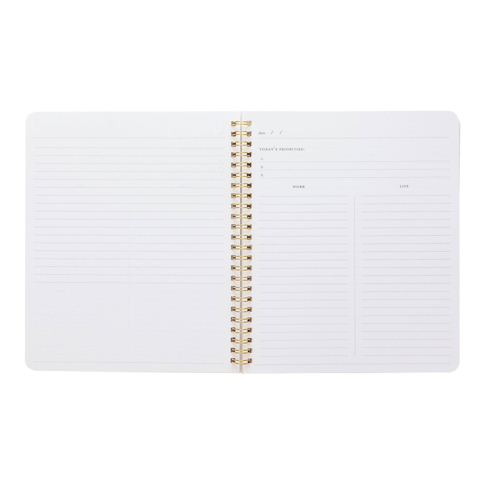 Black Work/Life Spiral Notebook