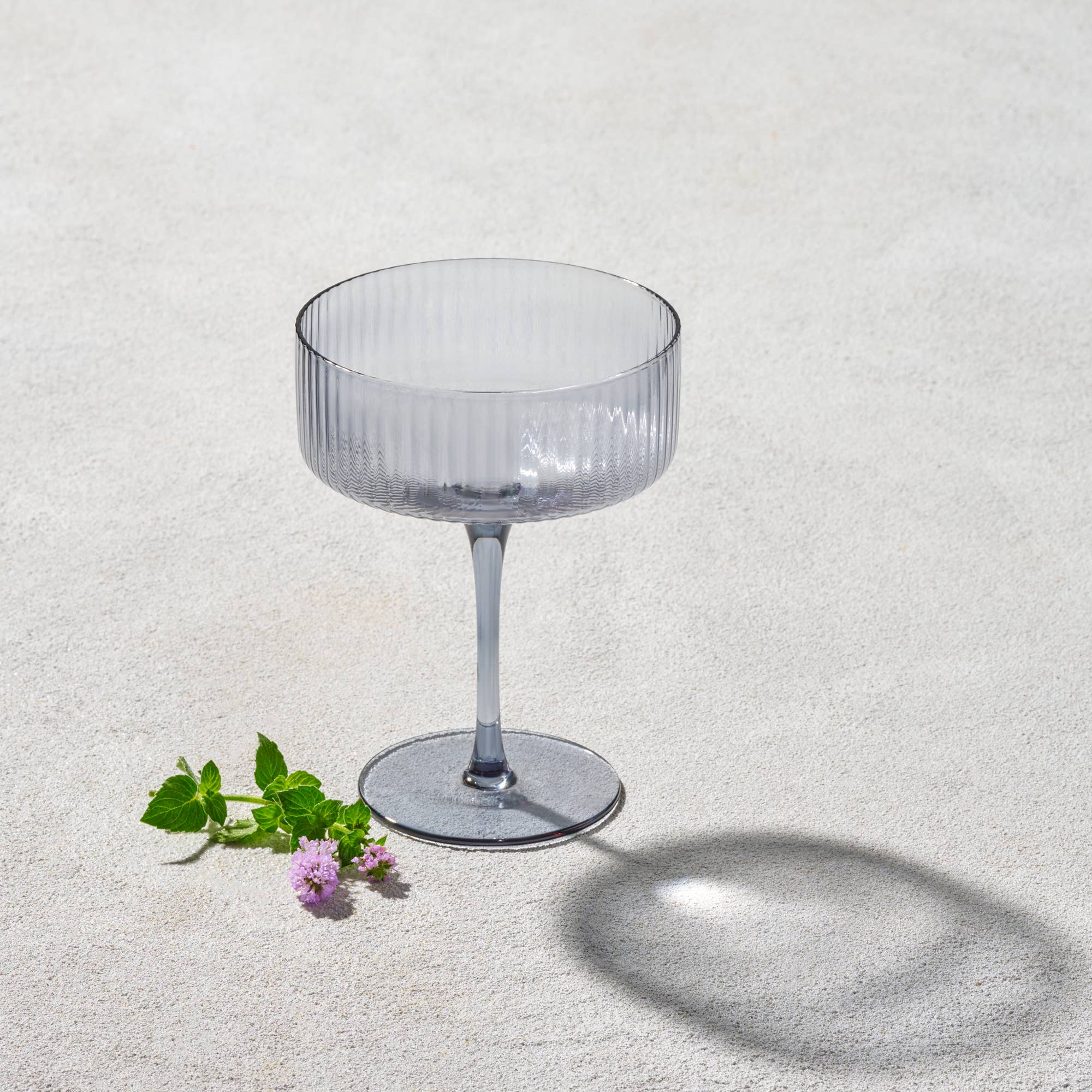 Malibu Ribbed Glassware | Smoked Collection