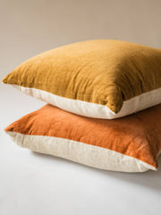 Luxe Linen & Velvet Throw Pillow