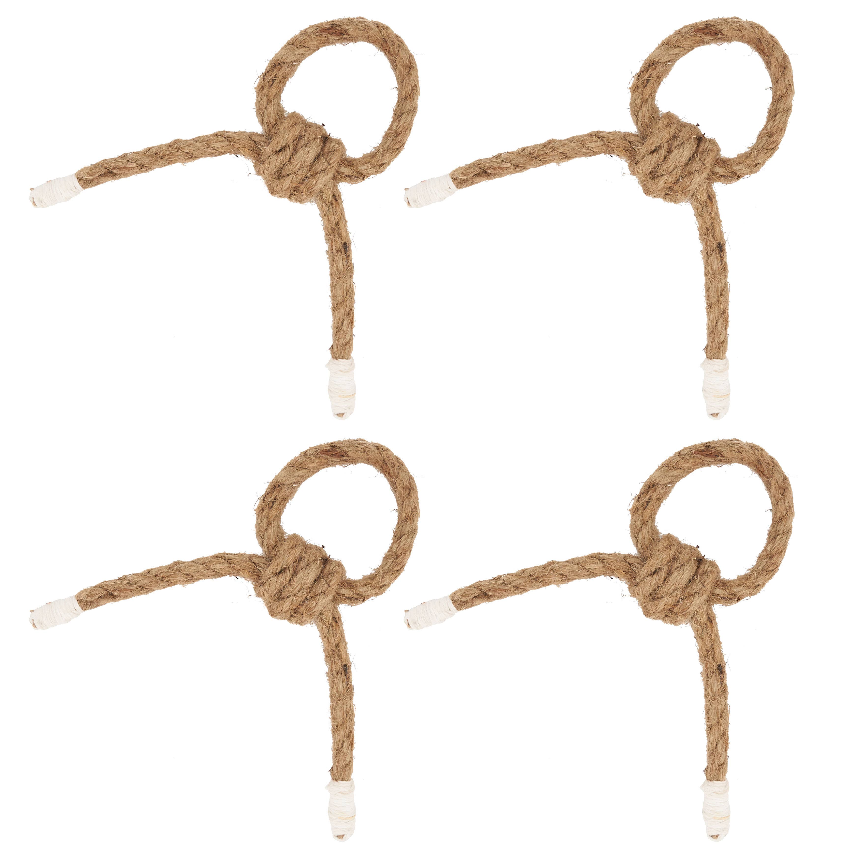 Knotted Rope Napkin Ring Set