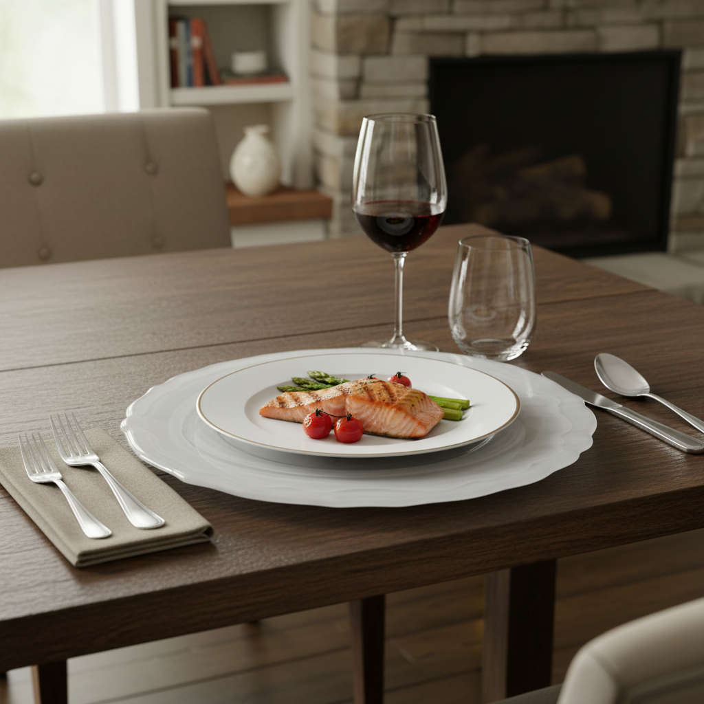 Alabaster White Glass Charger Plate