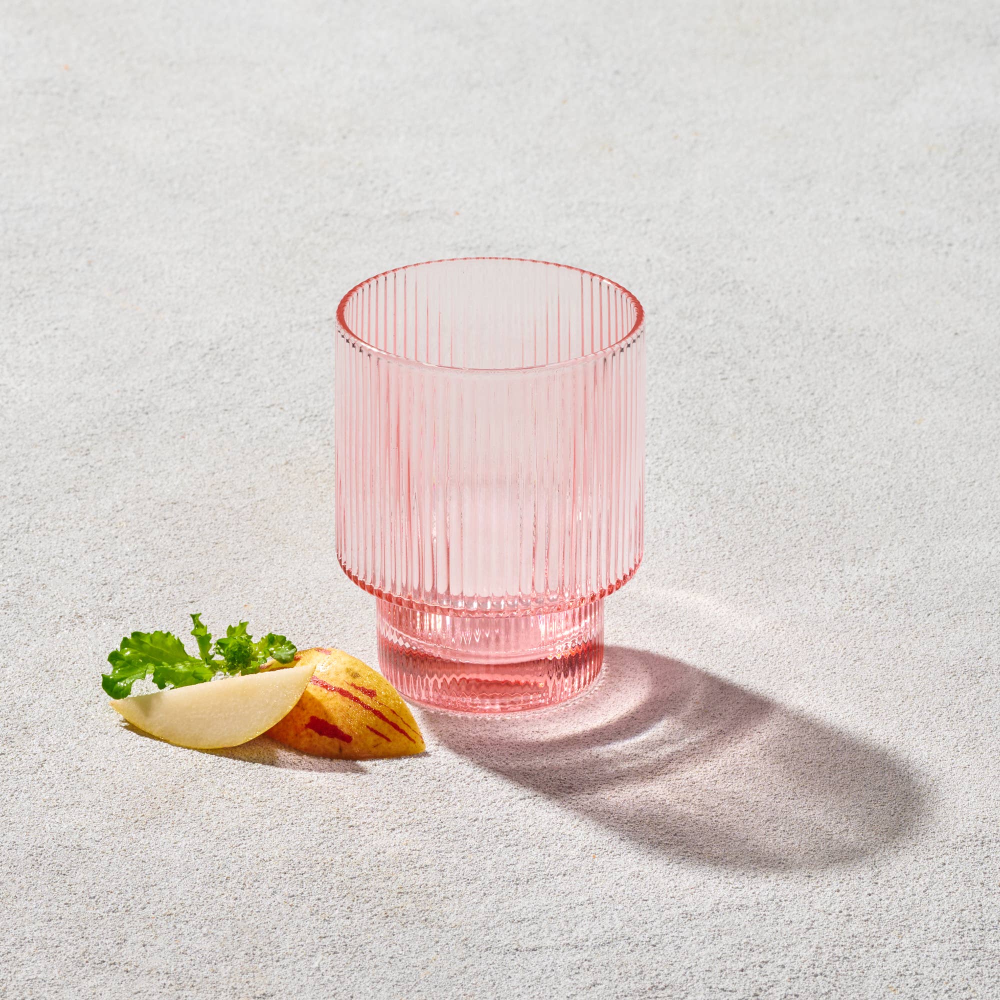 Malibu Ribbed Glassware | Blush Collection