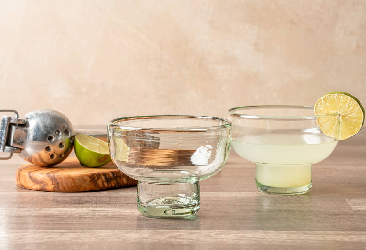 Handblown Mexican Margarita Glass | Clear