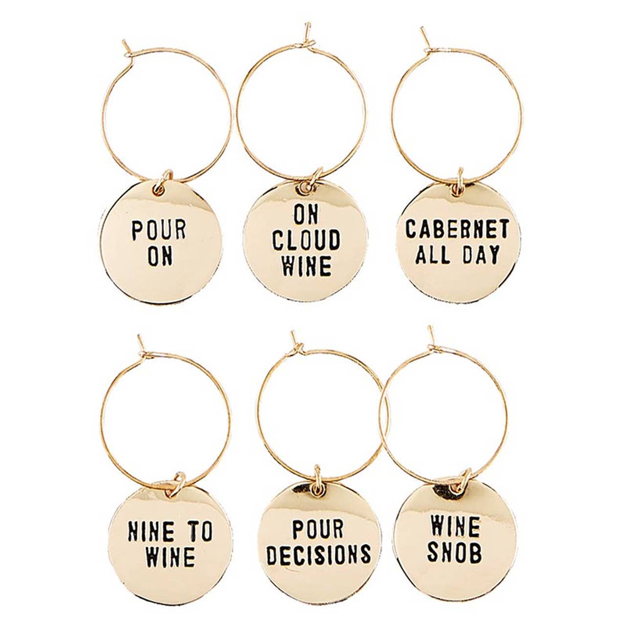 Gold Wine Charms in Box