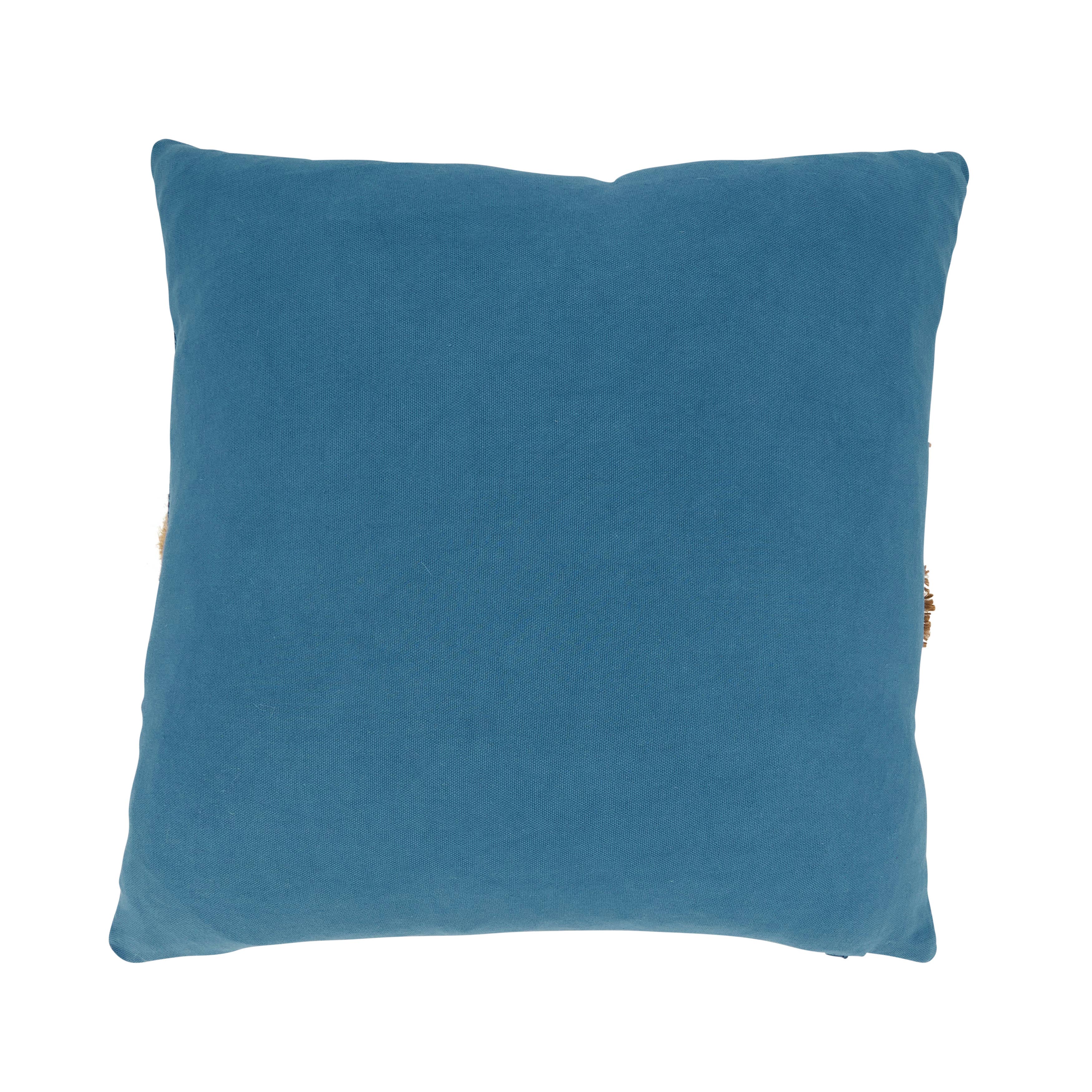 Embroidered Floral Pillow - 18 x 18