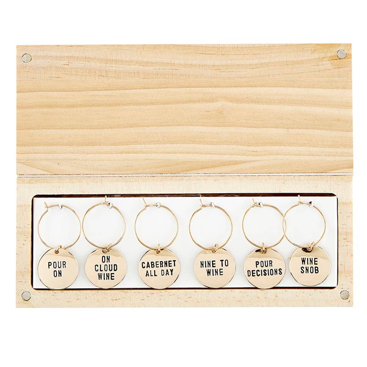 Gold Wine Charms in Box