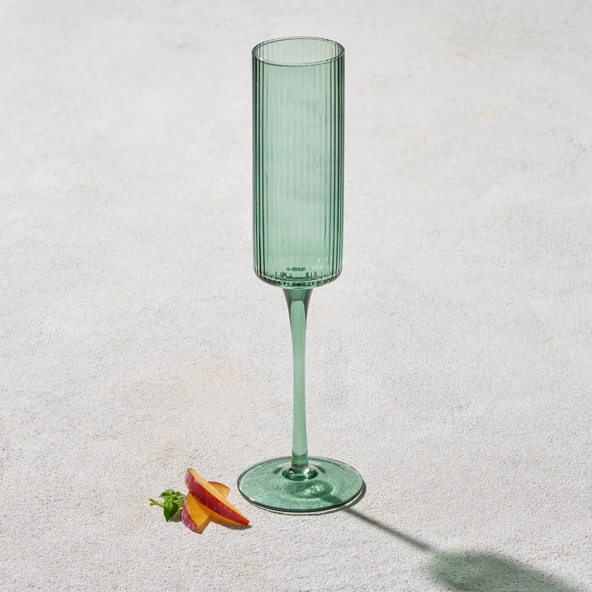 Malibu Ribbed Glassware | Green Collection