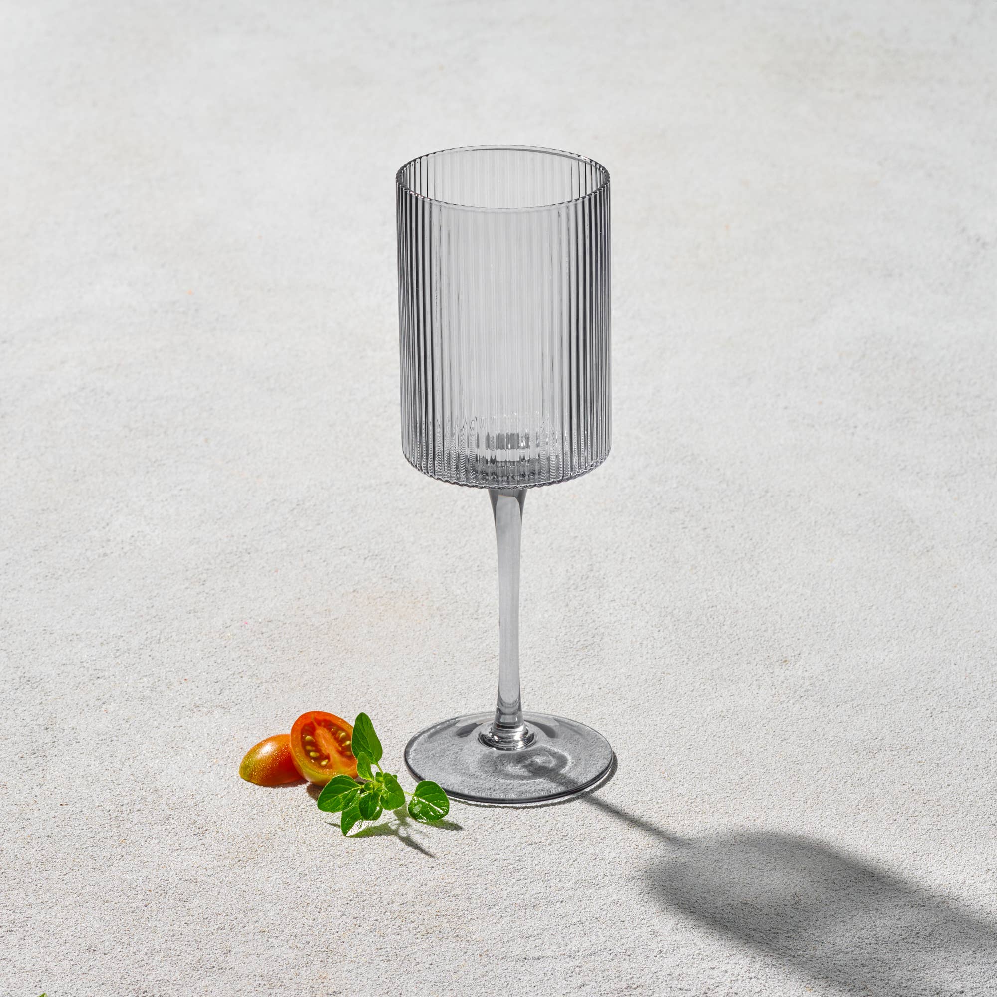 Malibu Ribbed Glassware | Smoked Collection