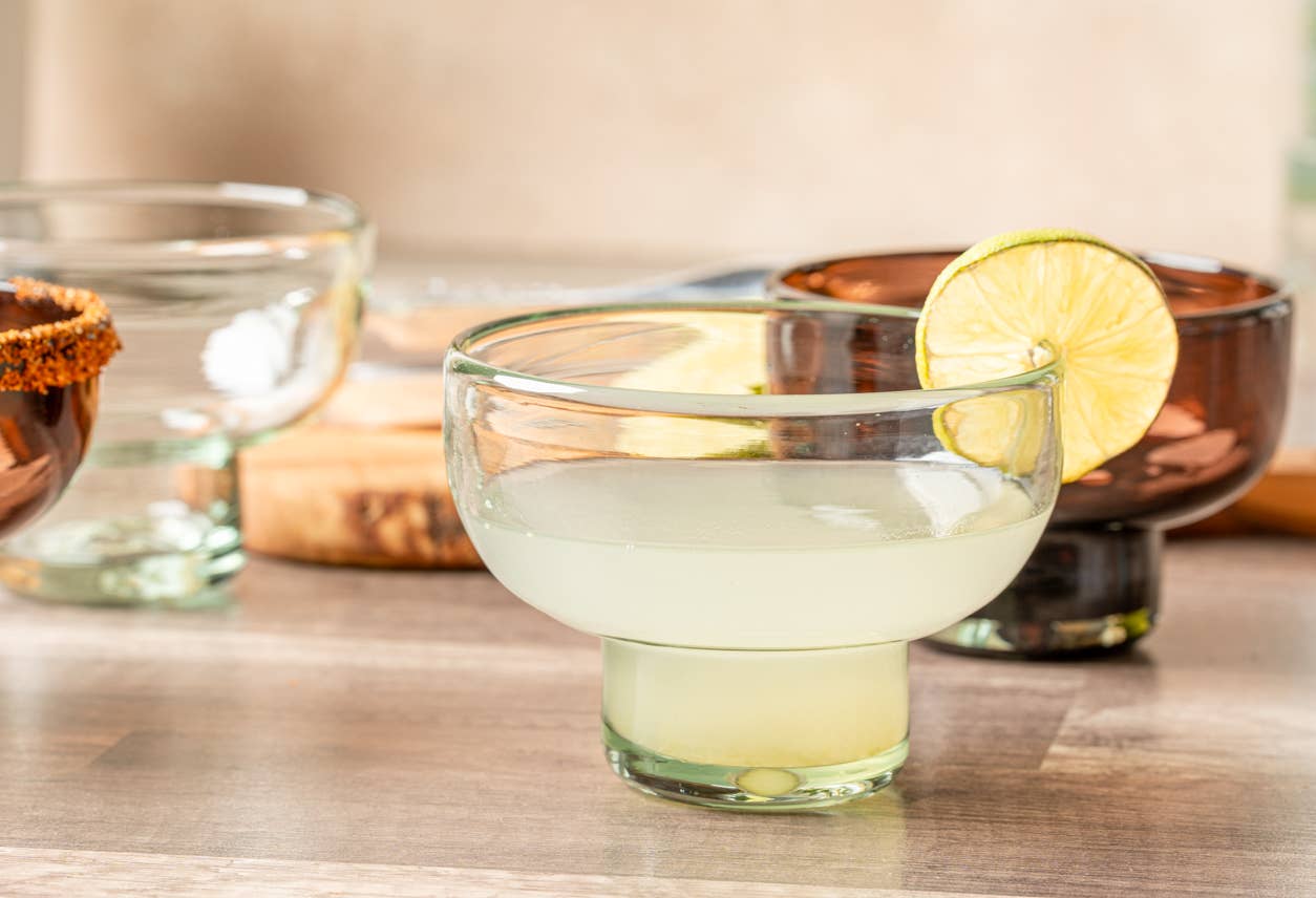 Handblown Mexican Margarita Glass | Clear