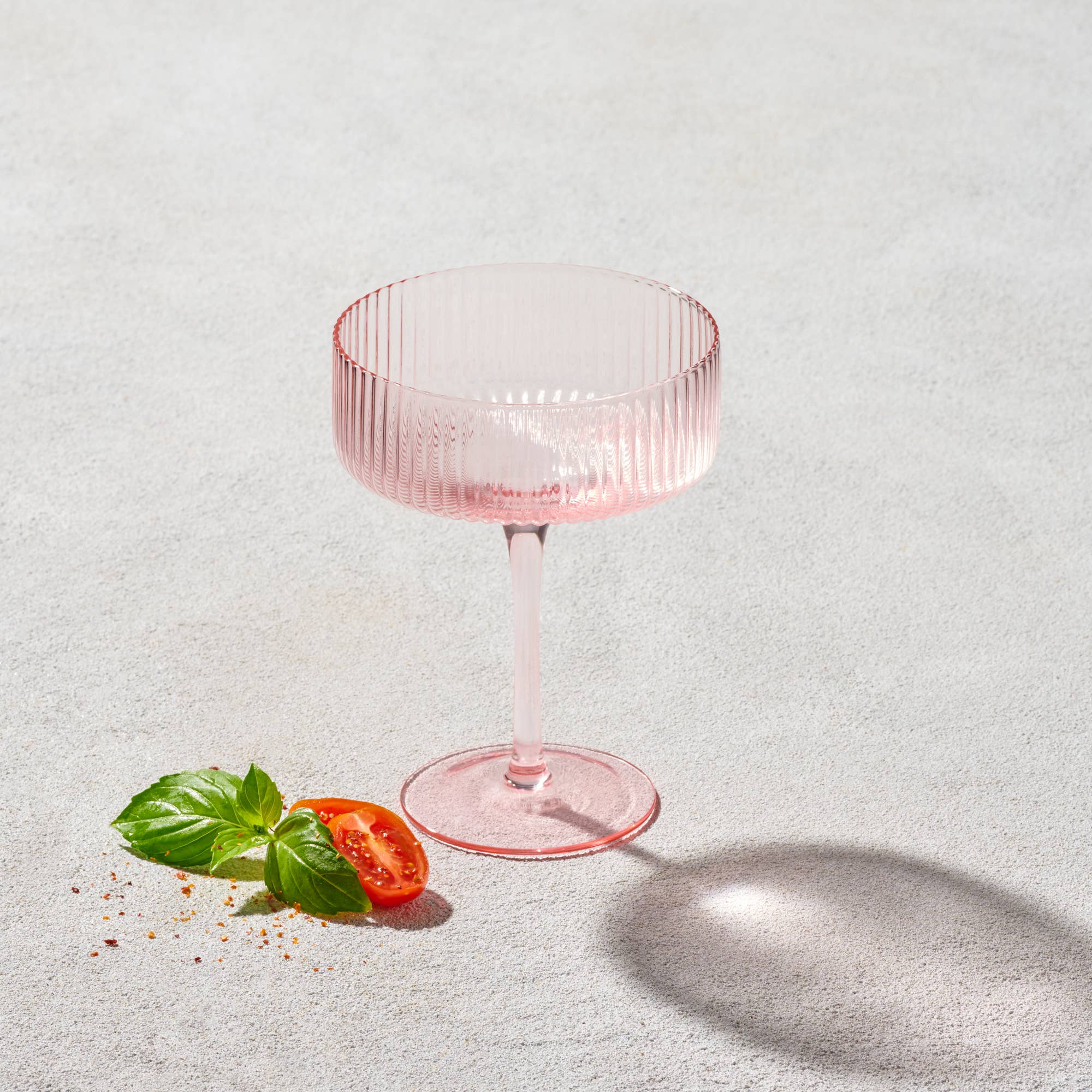 Malibu Ribbed Glassware | Blush Collection