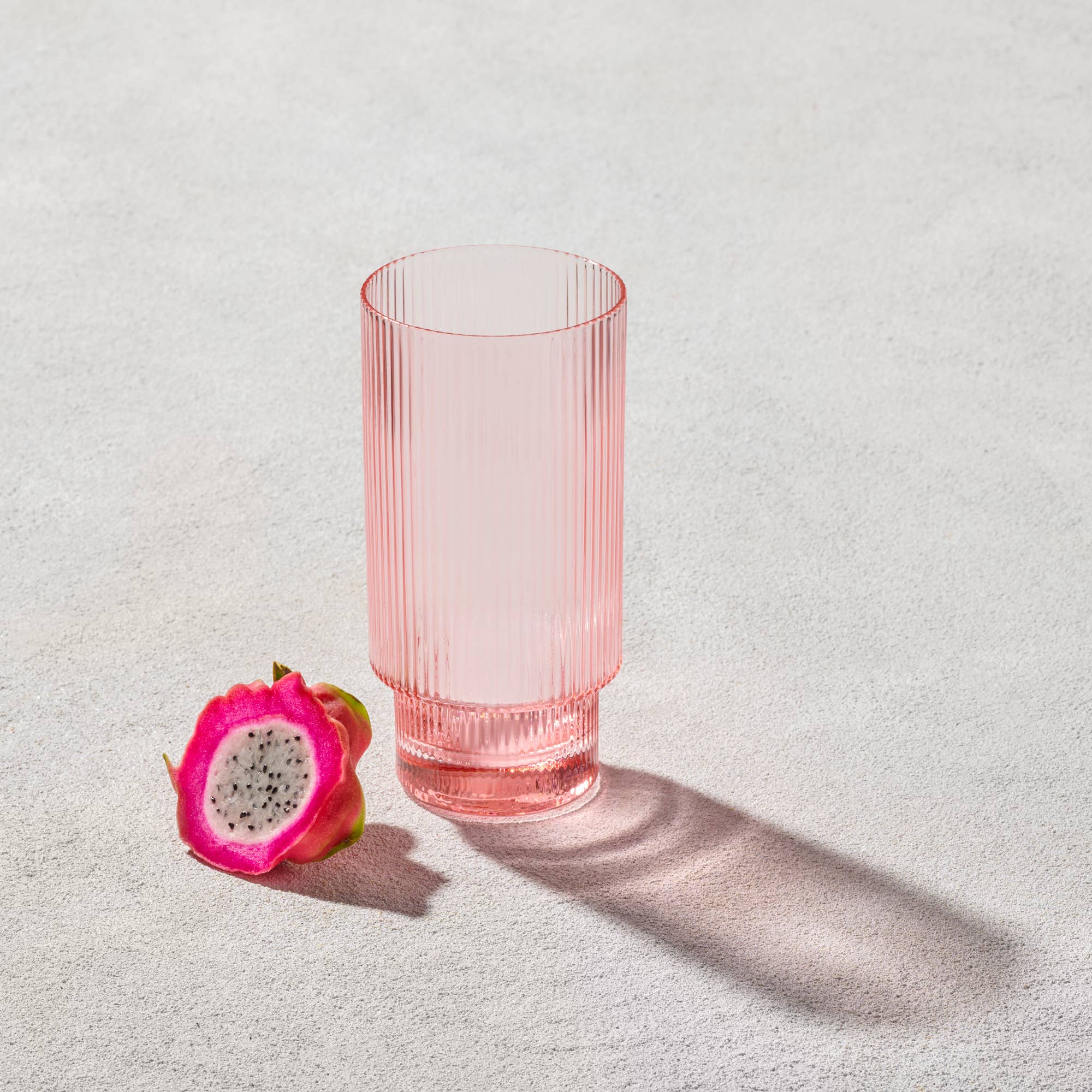 Malibu Ribbed Glassware | Blush Collection