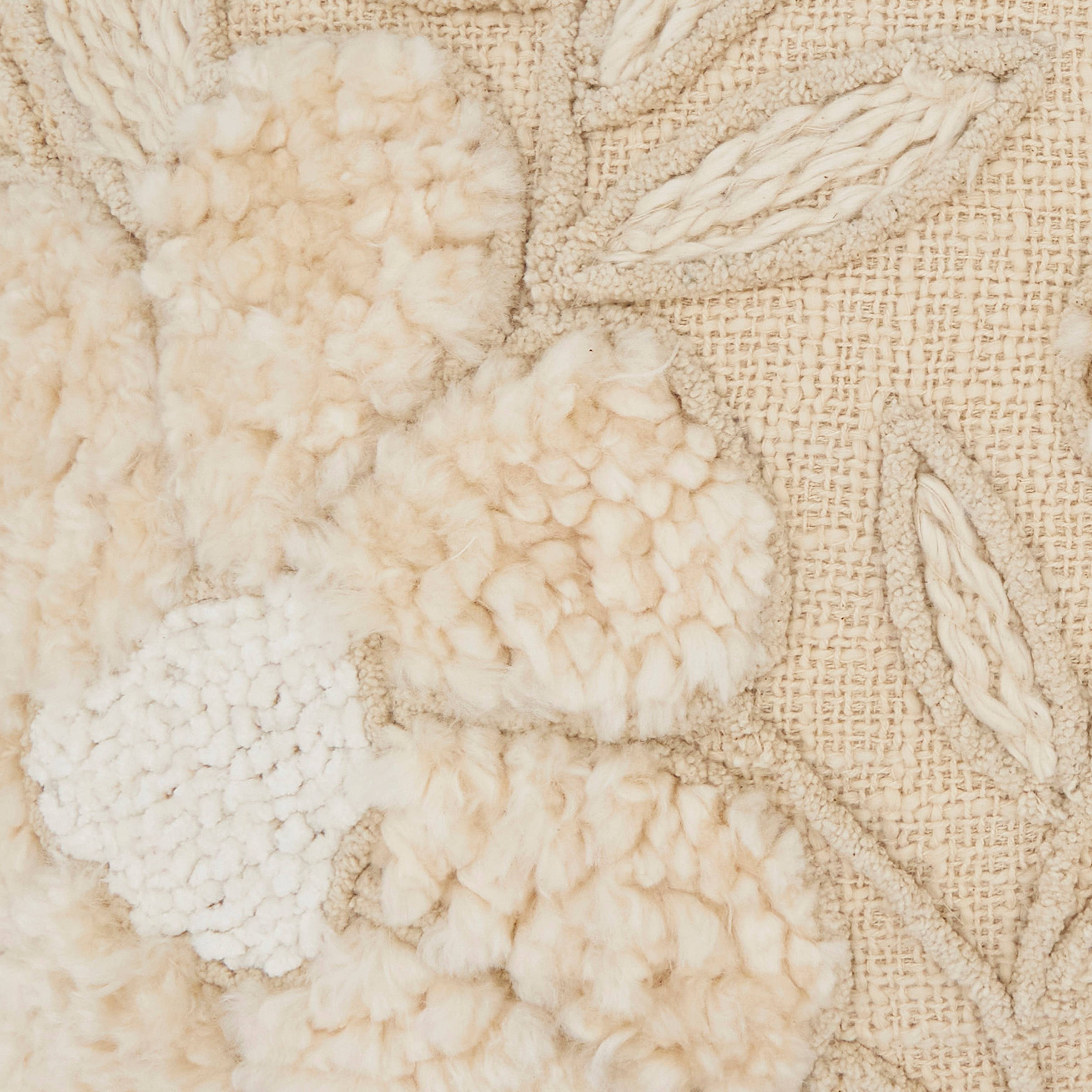 Embroidered Texture Floral Pillow - 20 x 20