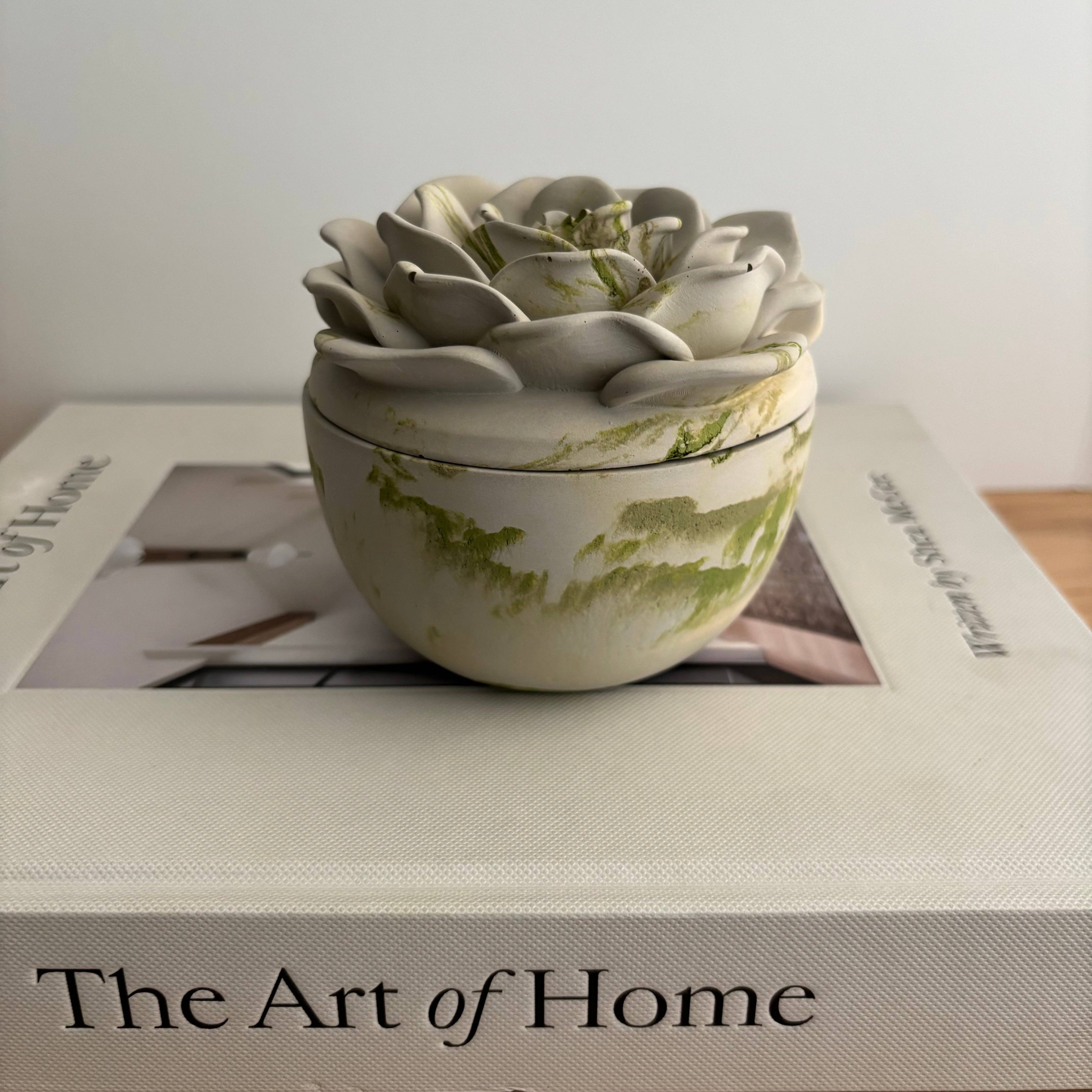 Bloomstone Rose Concrete Candle