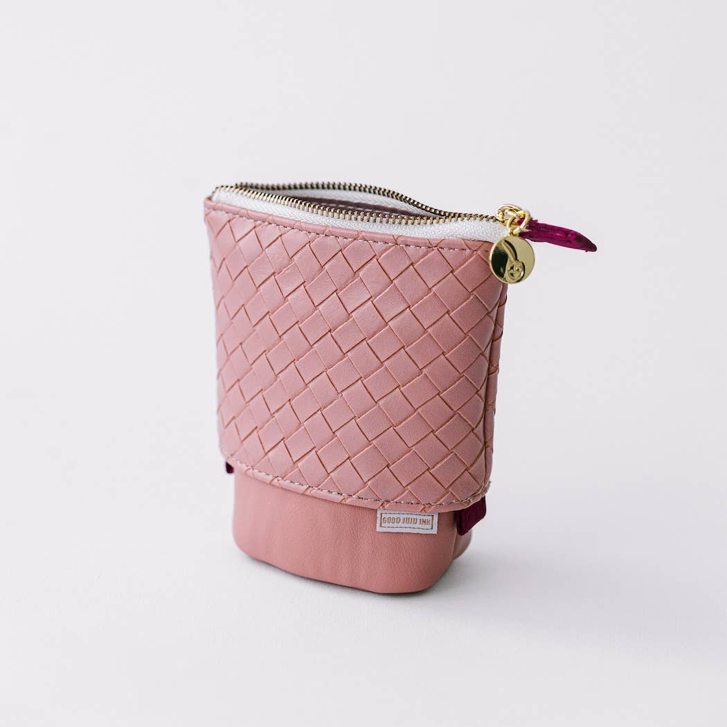 Luxe Standing Pencil Pouch | Blush Pink