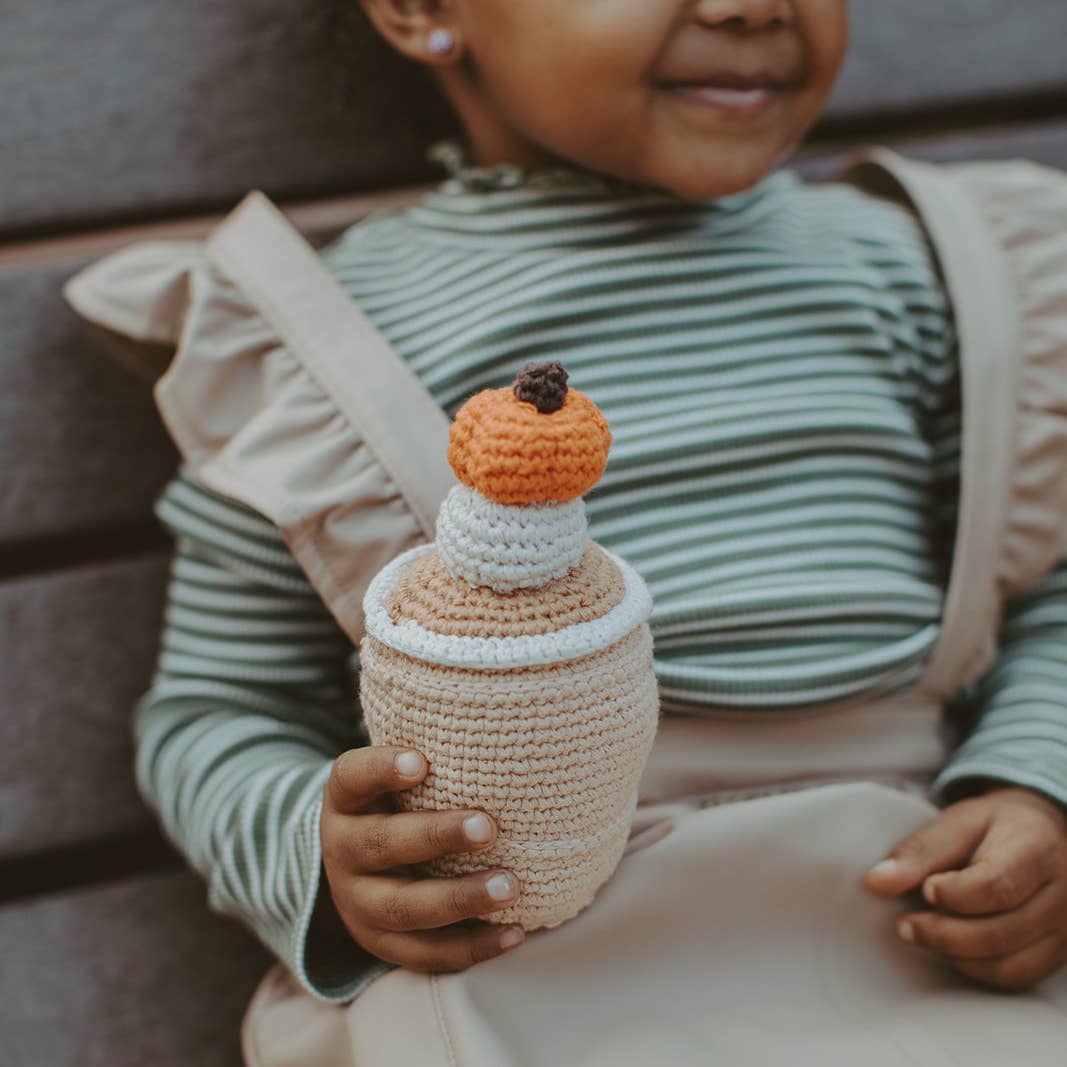 Pumpkin Spice Latte Baby Rattle