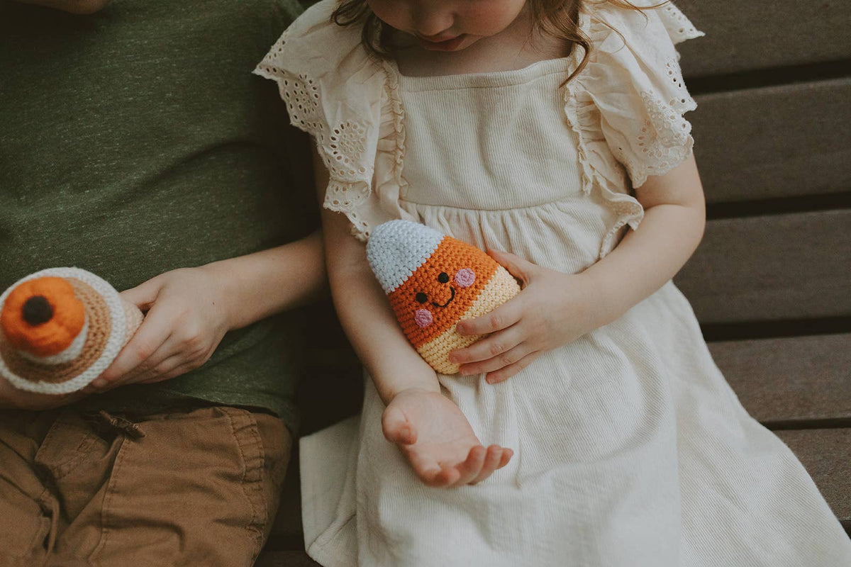 Candy Corn Baby Rattle