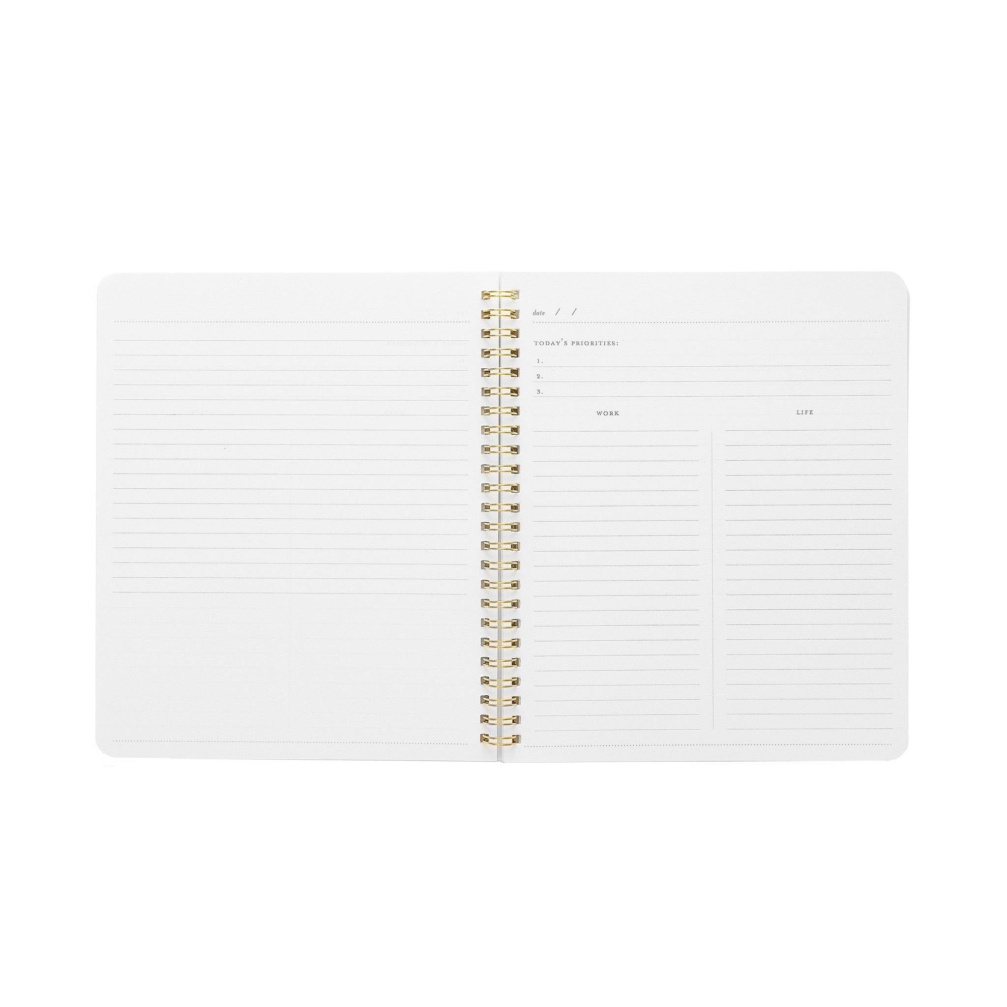 Grey Work/Life Spiral Notebook