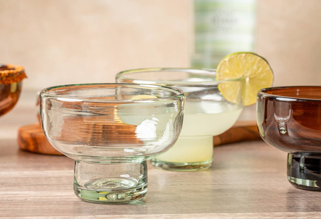 Handblown Mexican Margarita Glass | Clear
