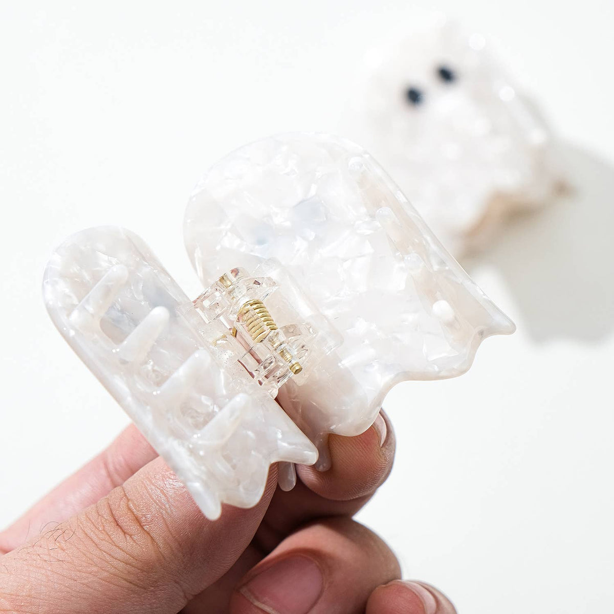 Pearl Ghost Hair Claw Clip | Small
