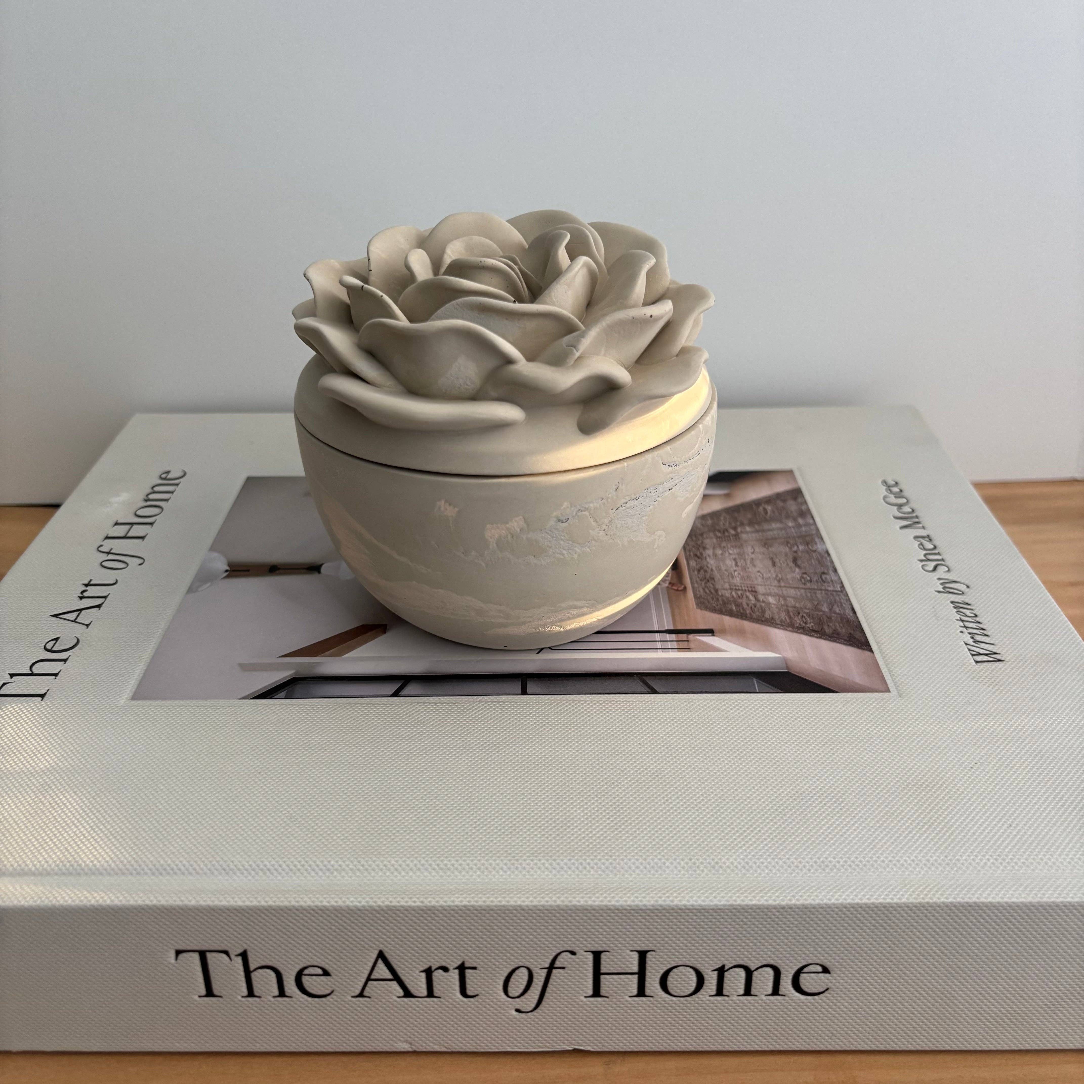 Bloomstone Rose Concrete Candle