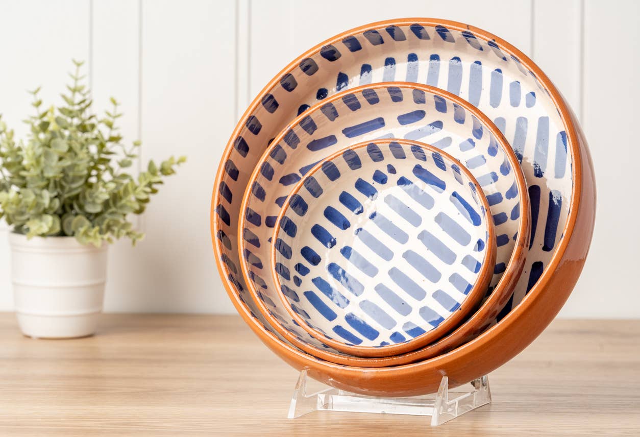 Handmade Moroccan Nested Serving Bowls | Set of 3