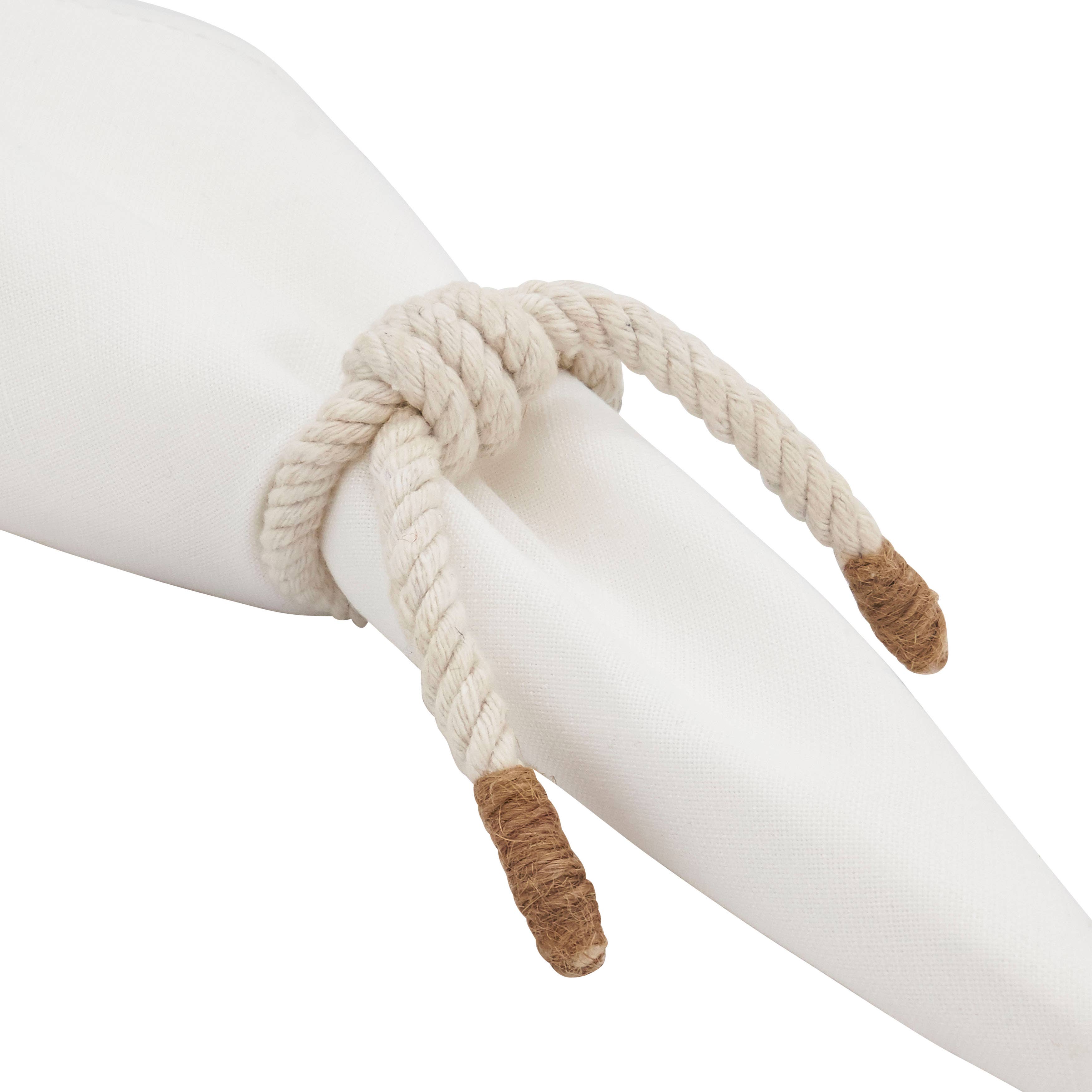 Knotted Rope Napkin Ring Set