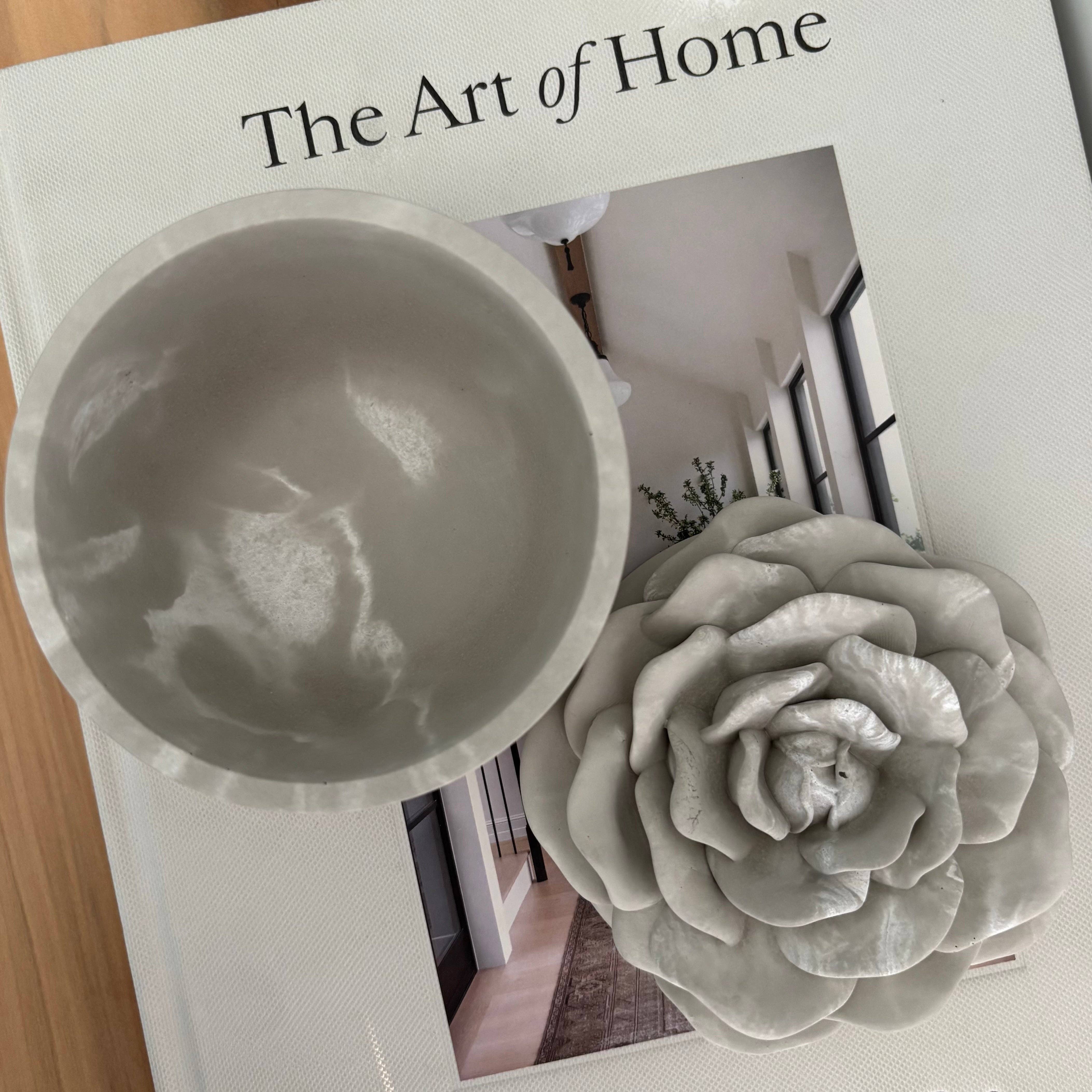 Bloomstone Rose Concrete Candle