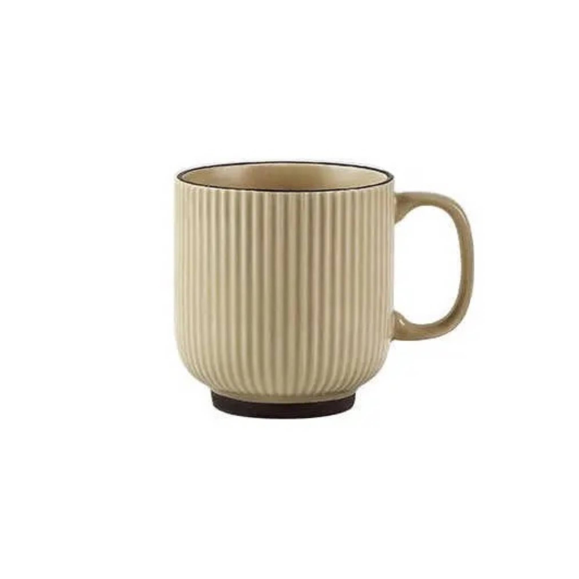 Ribbed Ceramic Coffee Mug