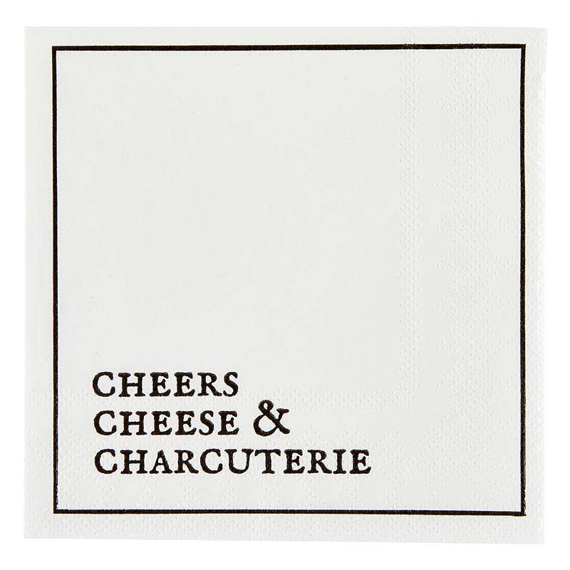 "Cheers, Cheers & Charcuterie" Cocktail Napkins