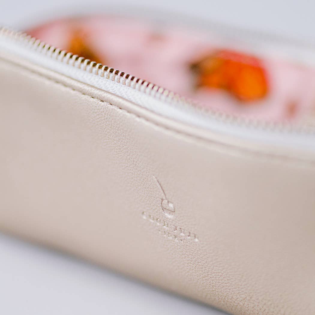 Luxe Slim Pencil Pouch | Metallic Bronze
