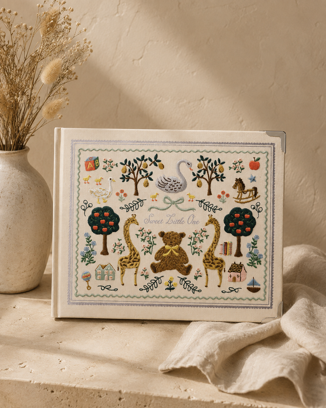 Embroidered Baby Memory Book