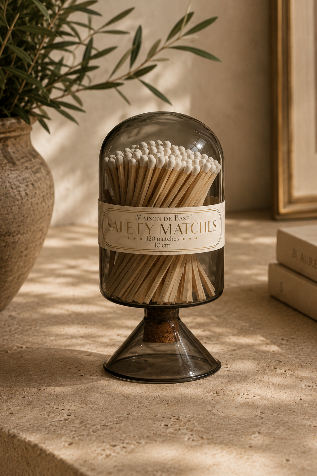 Glass Match Cloche | Smoke