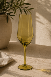 Sparkle Green Champagne Glass