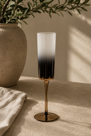 Gold Ombré Orchid Champagne Glass