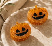 Jack O'Lantern Pumpkin Hair Claw Clip