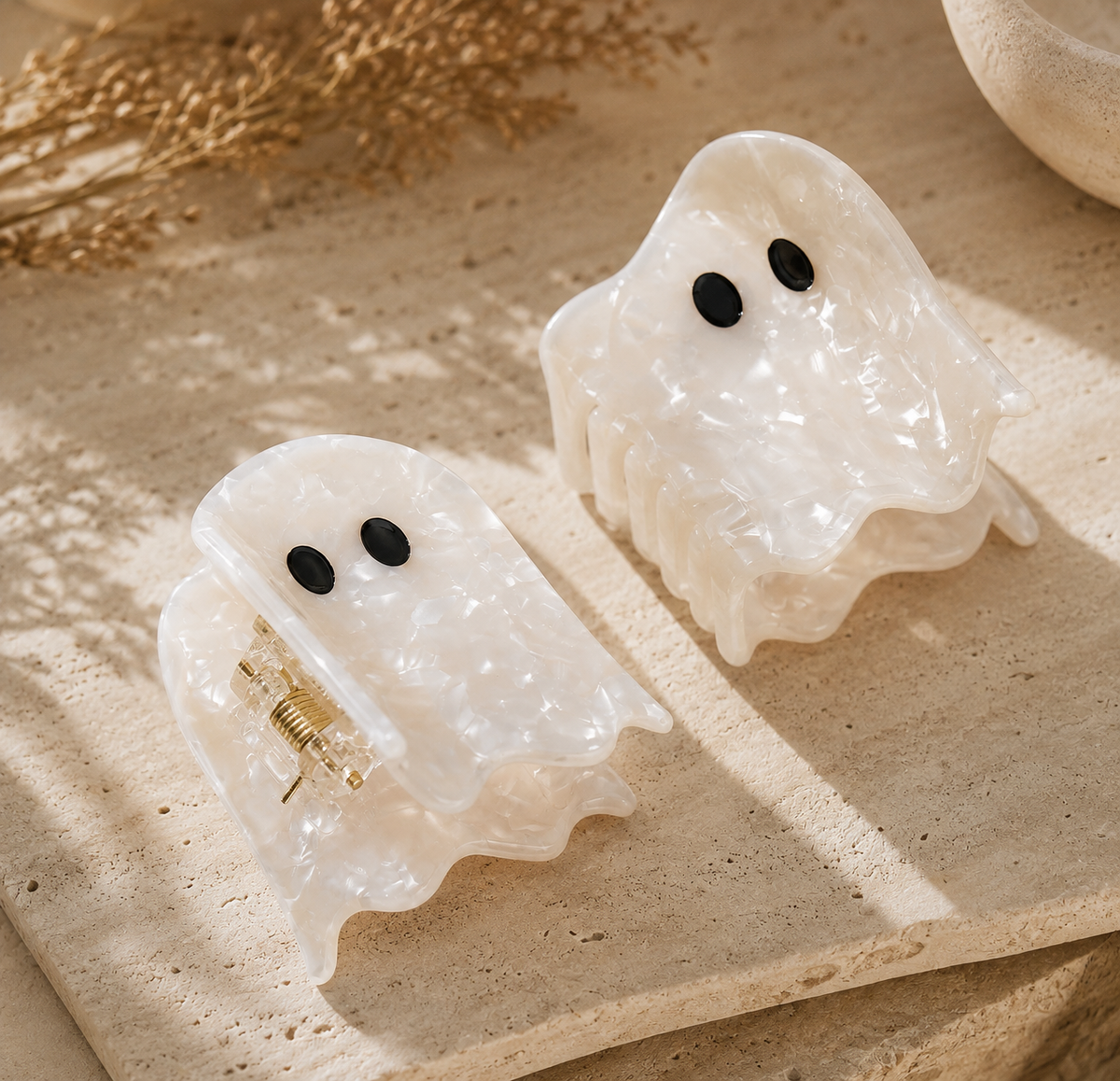 Pearl Ghost Hair Claw Clip | Small