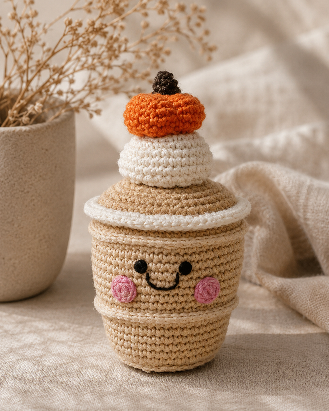 Pumpkin Spice Latte Baby Rattle