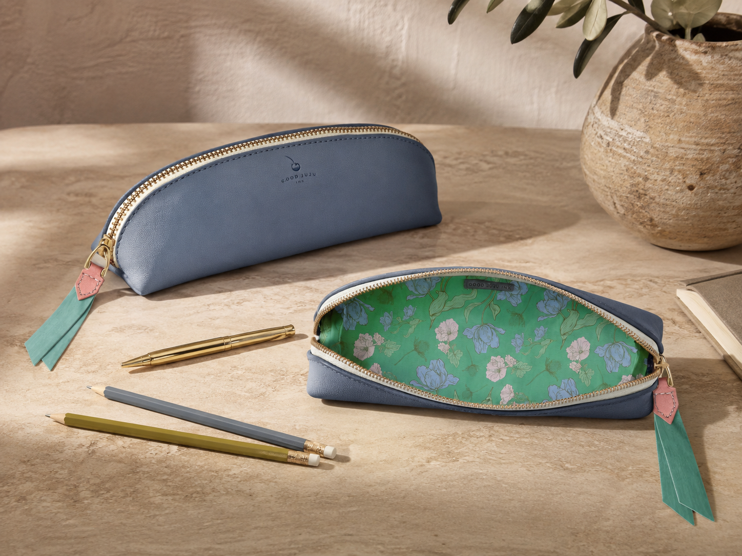 Luxe Slim Pencil Pouch | Periwinkle