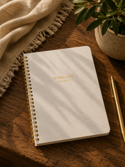 Grey Work/Life Spiral Notebook