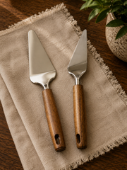 Walnut Wood Pastry Server