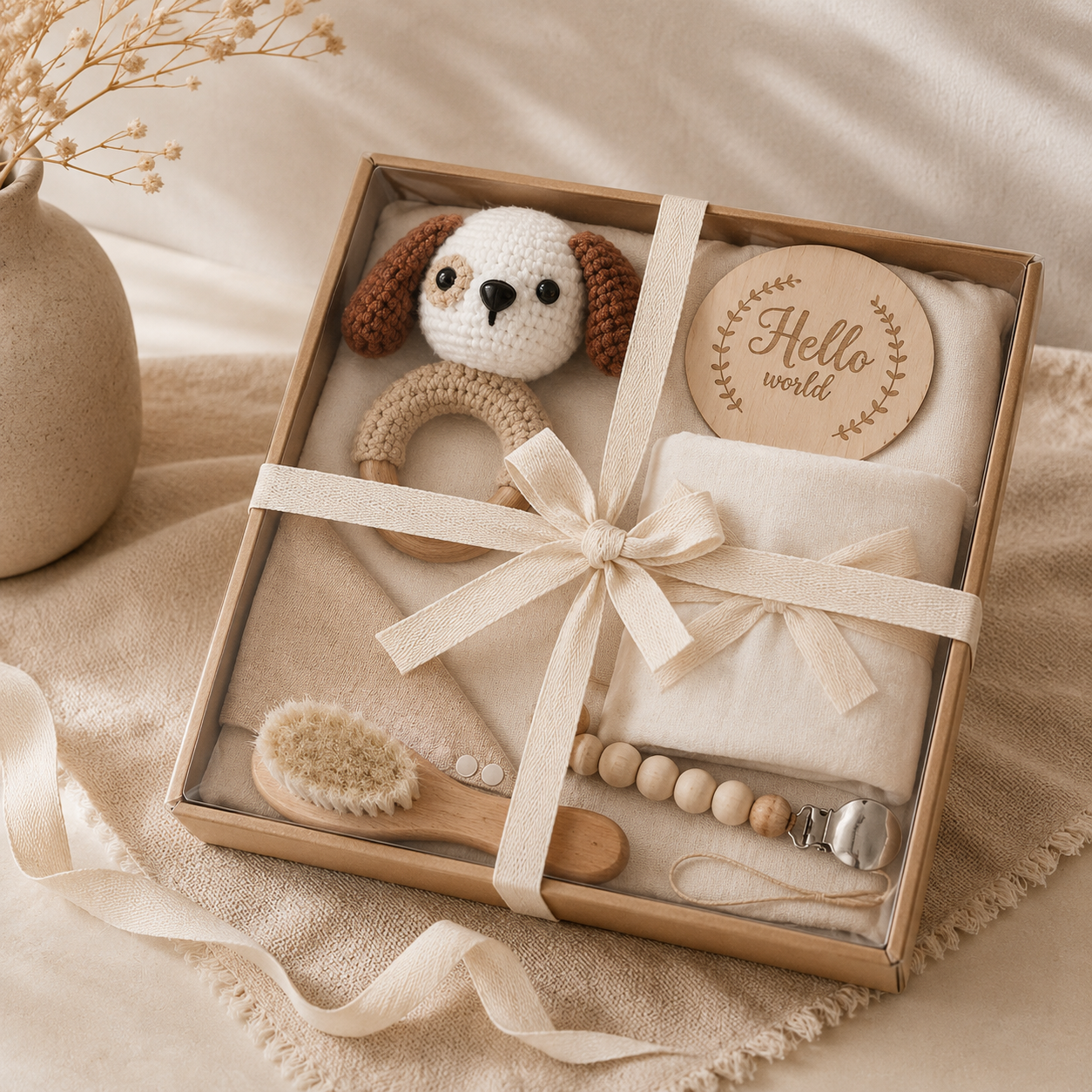 Welcome Baby 6 Piece Gift Box