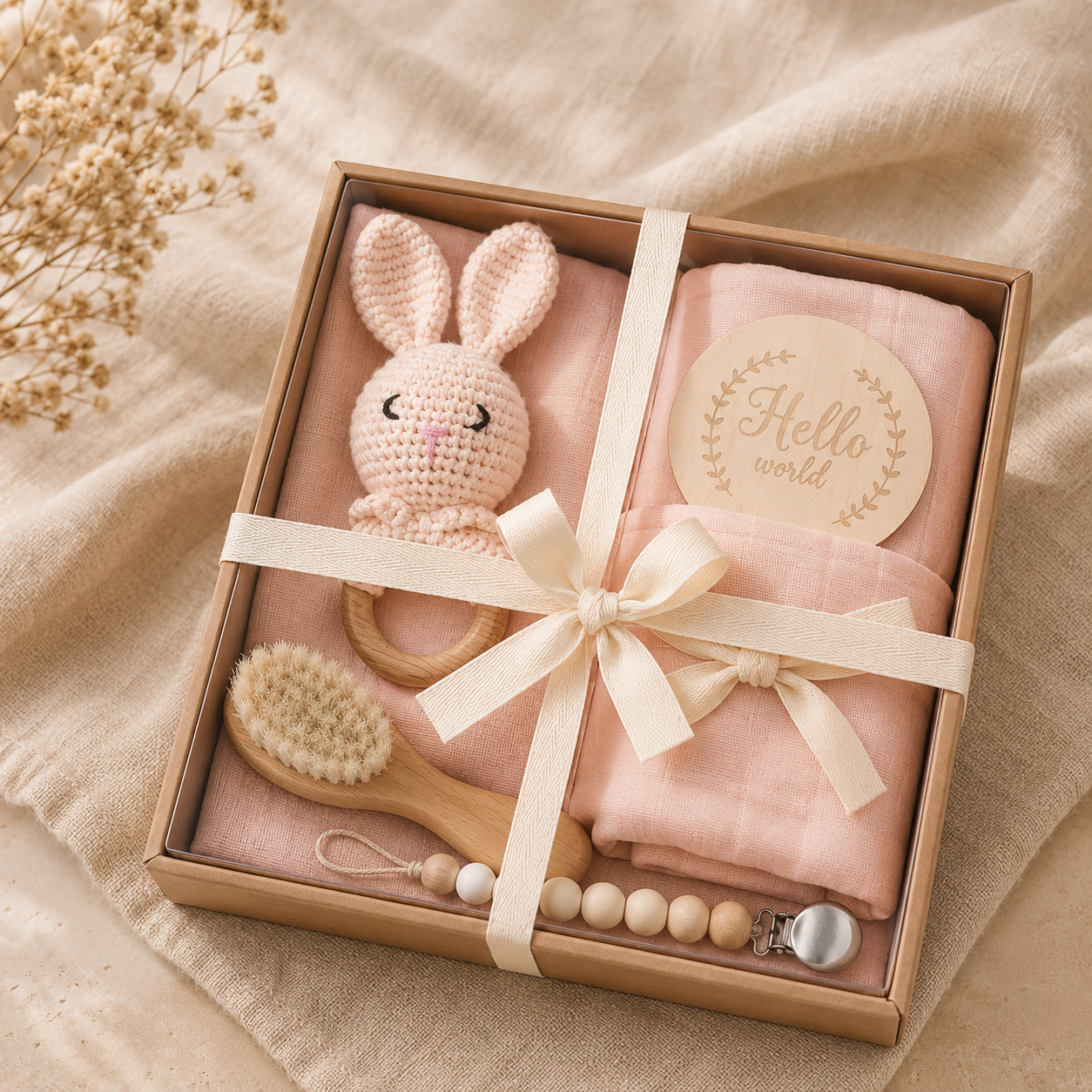 Welcome Baby 6 Piece Gift Box