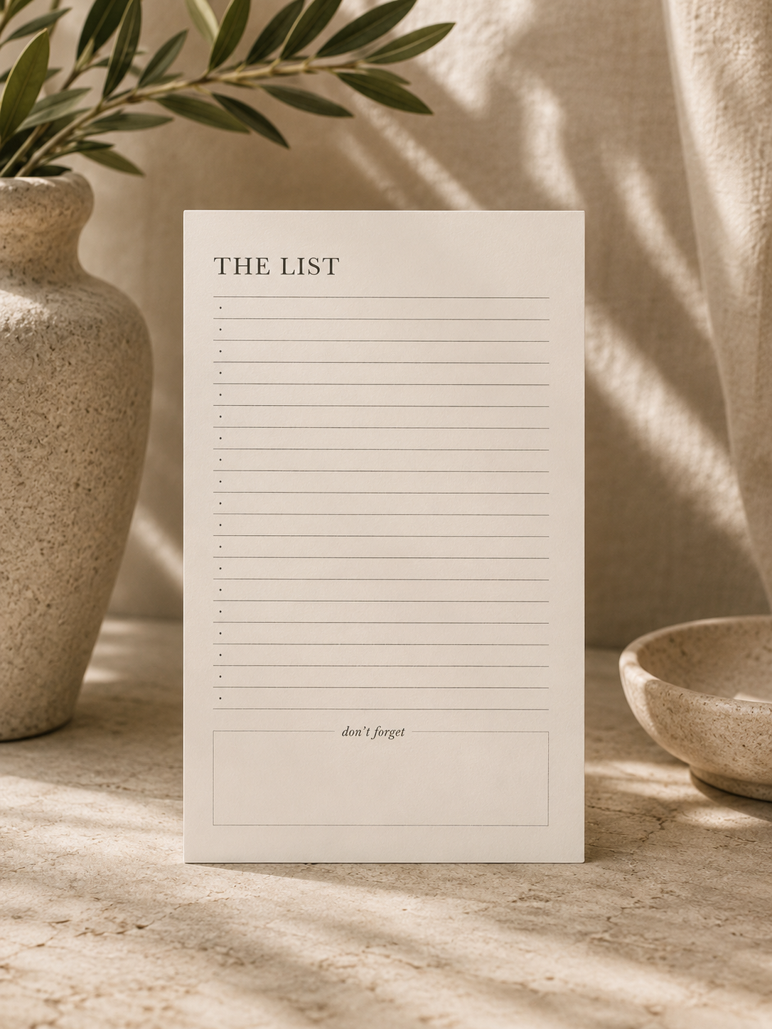The List Pad, Black and Cream