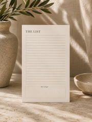 The List Pad, Black and Cream
