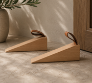 Leather & Wood Door Stopper
