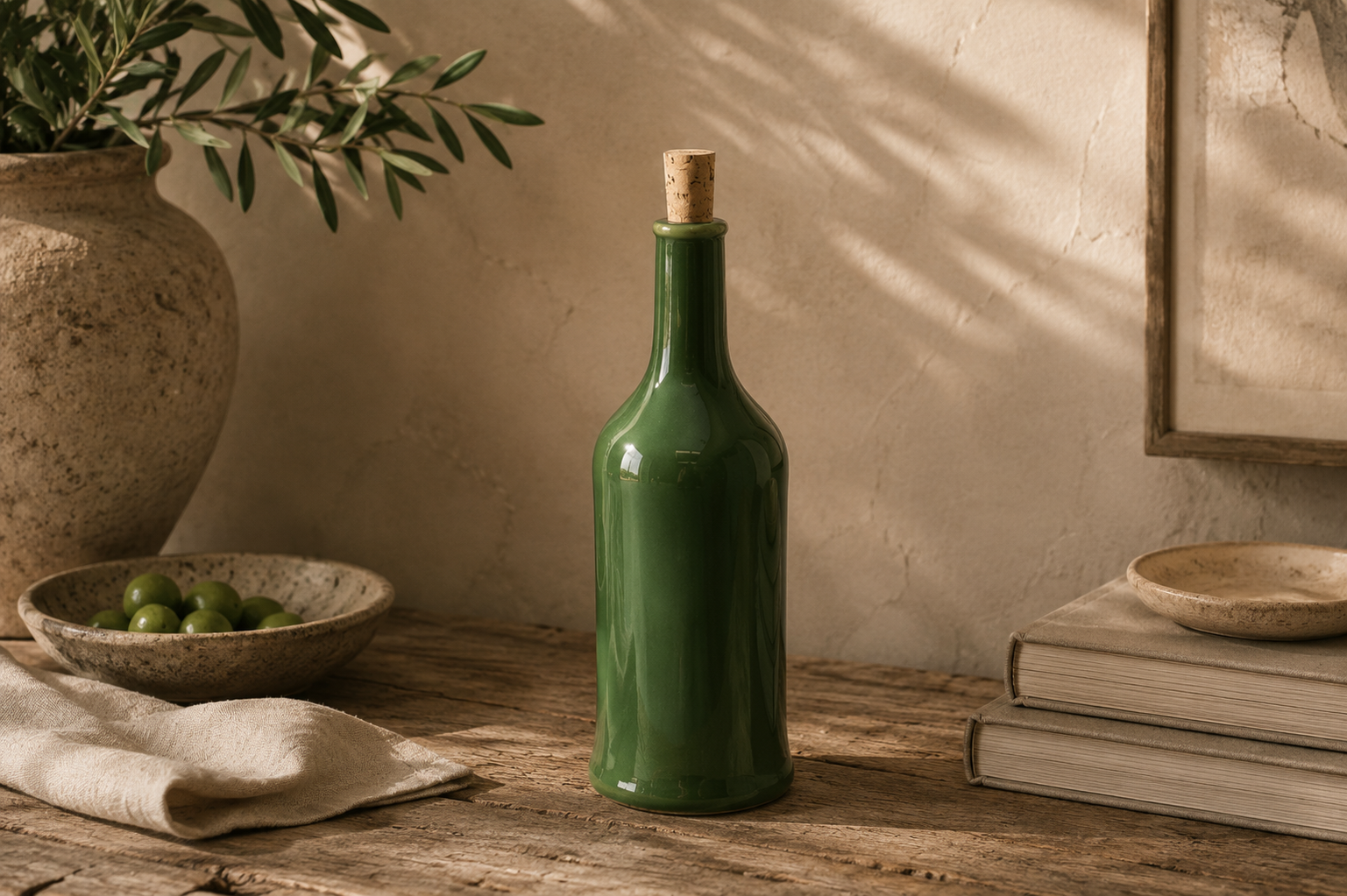 Handmade Stoneware Olive Oil Dispenser