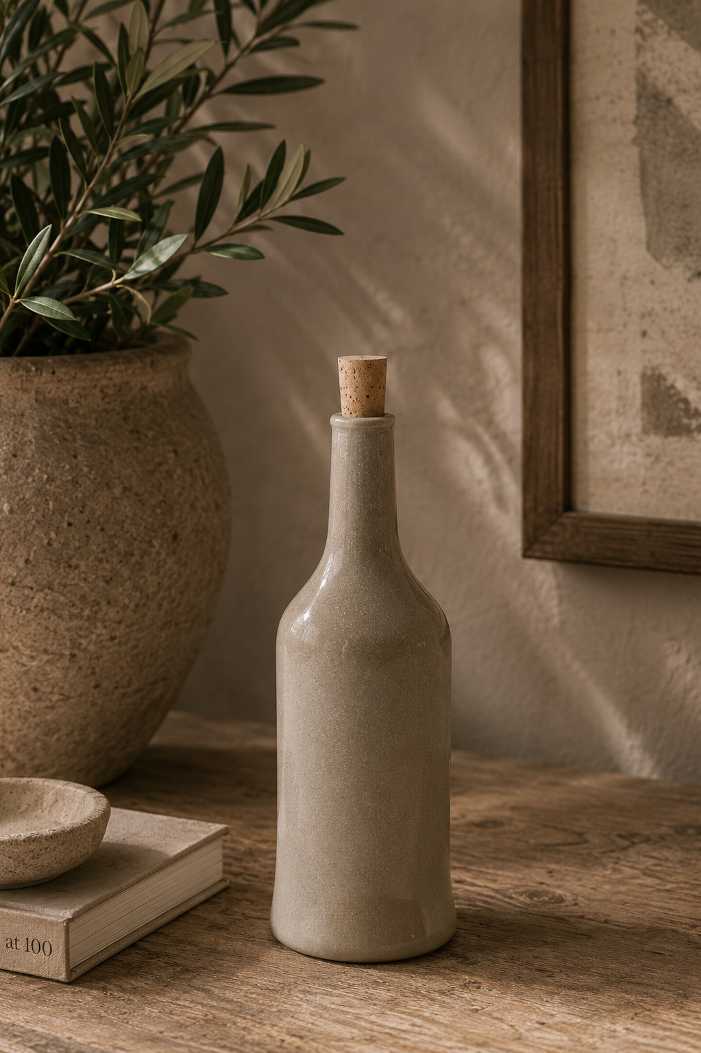 Handmade Stoneware Olive Oil Dispenser