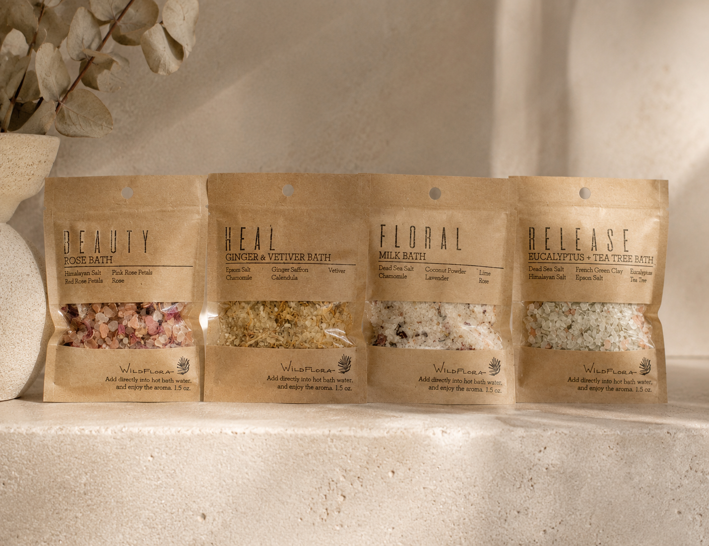 WildFlora Bath Salt Packets