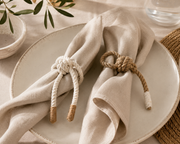 Knotted Rope Napkin Ring Set