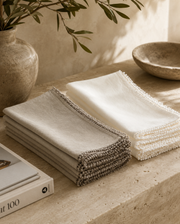 Pompom Border Linen Napkin